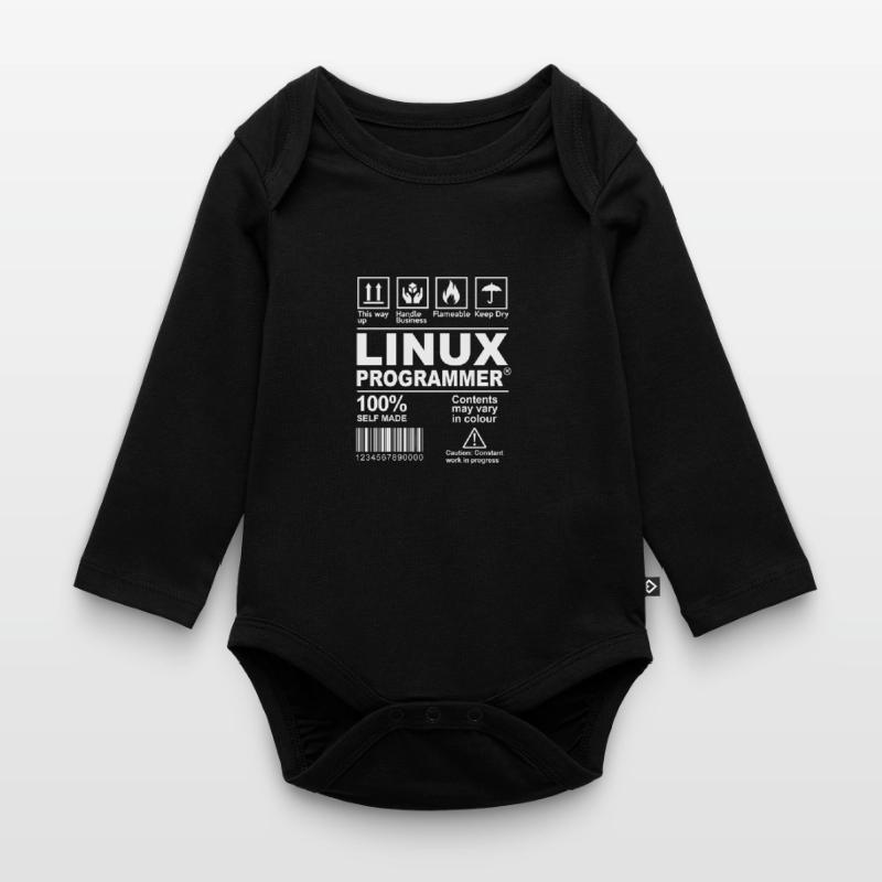 Geek Linux Programmierer lustige Definition Baby Bio-Langarm-Body