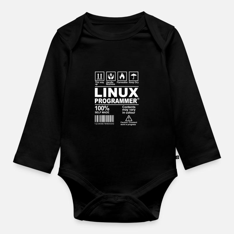 Geek Linux Programmierer lustige Definition - Baby Bio-Langarm-Body - Schwarz
