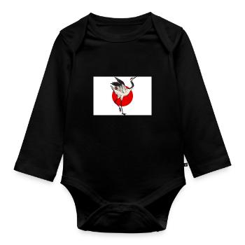Crane Japan - Organic Longsleeve Baby Bodysuit - black - Front