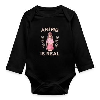 Cadeau d'anime - Body Bébé bio manches longues - noir - Devant