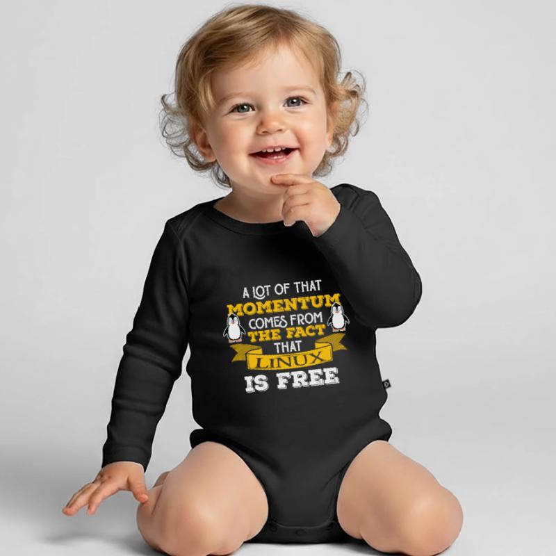 Linux Nerd Computer IT Geek Body Bébé bio manches longues