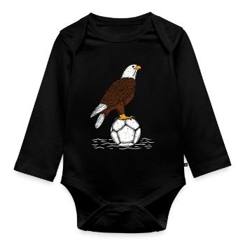 Adler Football - Body Bébé bio manches longues - noir - Devant