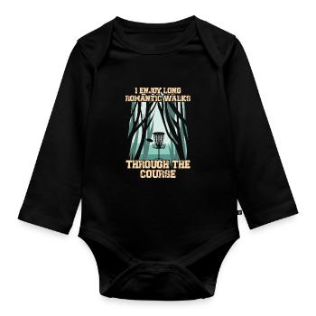 Disc Golf Design für einen Discgolf Profi - Baby Bio-Langarm-Body - Schwarz - Vorne