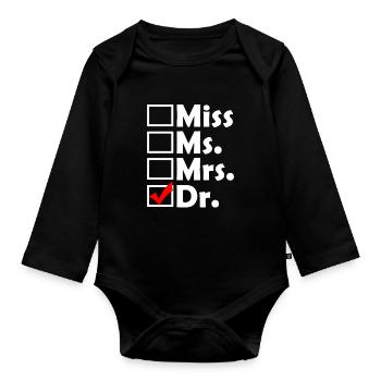 Médecin médecin spécialiste médecin - Body Bébé bio manches longues - noir - Devant