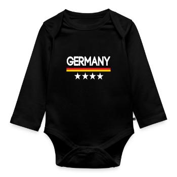 Germany - Body Bébé bio manches longues - noir - Devant