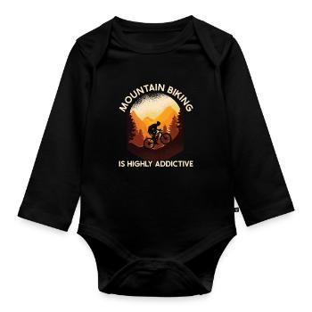 MTB Mountainbike - Baby Bio-Langarm-Body - Schwarz - Vorne