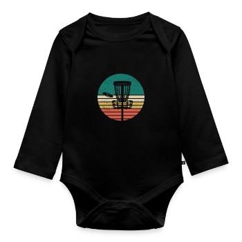Disc Golf Vintage Disc Golf - Baby Bio-Langarm-Body - Schwarz - Vorne