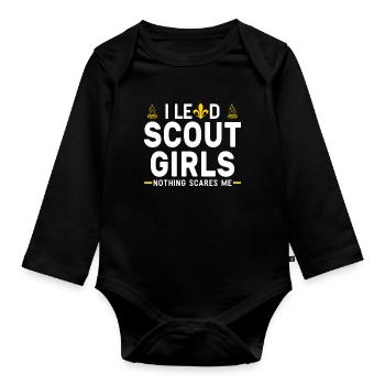 Scout Girls Leader Scout Girls Geschenk - Baby Bio-Langarm-Body - Schwarz - Vorne