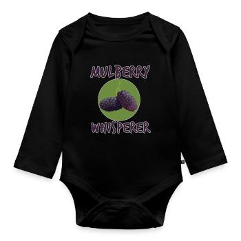 Mûres Murmures Cadeau - Body Bébé bio manches longues - noir - Devant