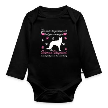German Shepherd German Shepherd - Organic Longsleeve Baby Bodysuit - black - Front