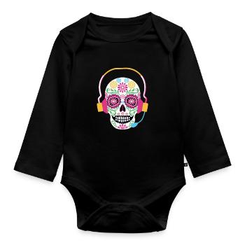 Emergency dispatcher 112 Ambulance Fire Brigade - Organic Longsleeve Baby Bodysuit - black - Front