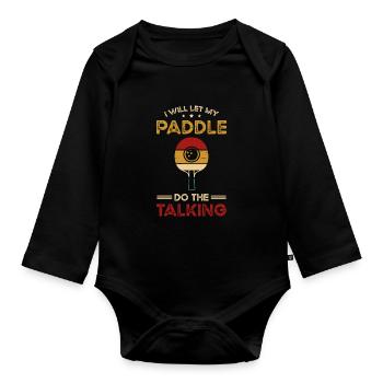 Tischtennis Tischtennis - Baby Bio-Langarm-Body - Schwarz - Vorne
