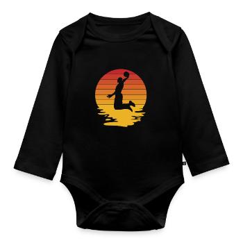 Basketball Basketball Basketball Team - Organic Longsleeve Baby Bodysuit - black - Front