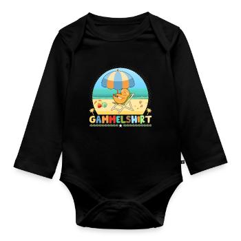 Gammelshirt Sloth Vacances - Body Bébé bio manches longues - noir - Devant