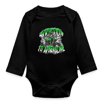 Quad Quadfahrer - Baby Bio-Langarm-Body - Schwarz - Vorne