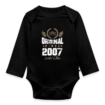 2007 limited edition - Organic Longsleeve Baby Bodysuit - black - Front