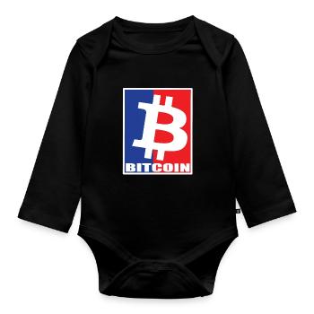 Le Bitcoin - Body Bébé bio manches longues - noir - Devant