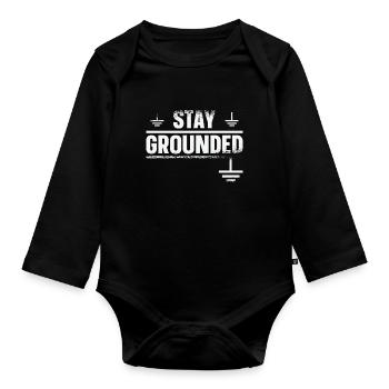 Electrician Electronics Technician Master Electrician Gift - Organic Longsleeve Baby Bodysuit - black - Front