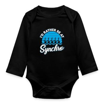 Synchronschwimmen - Baby Bio-Langarm-Body - Schwarz - Vorne