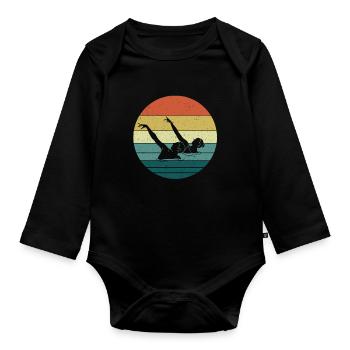 Synchronschwimmen - Baby Bio-Langarm-Body - Schwarz - Vorne