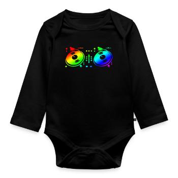 Turntable Disc Jockey - Baby Bio-Langarm-Body - Schwarz - Vorne