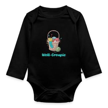 Knit - Organic Longsleeve Baby Bodysuit - black - Front