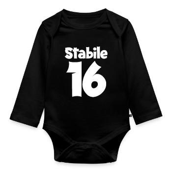 16 Geburtstag Junge Geschenk lustig 16. Ehrentag - Baby Bio-Langarm-Body - Schwarz - Vorne