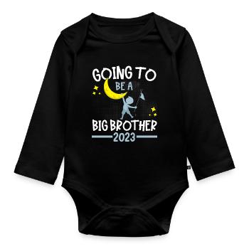 I'm going to be Big Brother 2023 Big Bro 23 - Organic Longsleeve Baby Bodysuit - black - Front