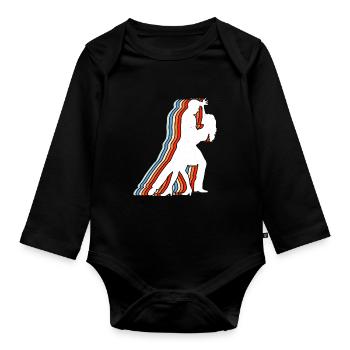 Gesellschaftstänze Partnertanz - Baby Bio-Langarm-Body - Schwarz - Vorne