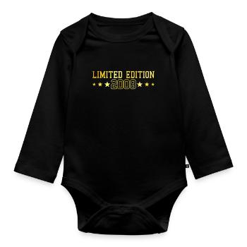 Édition Limitée Anniversaire 2008 - Body Bébé bio manches longues - noir - Devant