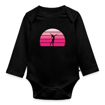 Majorette Silhouette - Body Bébé bio manches longues - noir - Devant