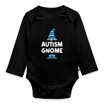 Autisme Autiste Autisme Awereness Cadeau - Body Bébé bio manches longues - noir - Devant