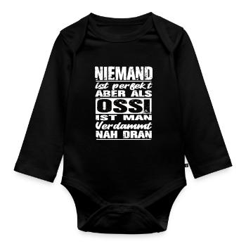 Ossi - Baby Bio-Langarm-Body - Schwarz - Vorne