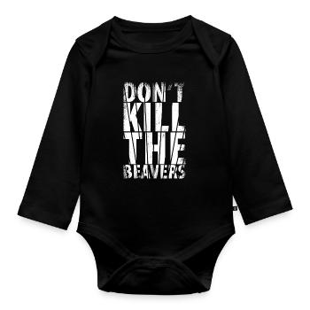 Biber - Baby Bio-Langarm-Body - Schwarz - Vorne
