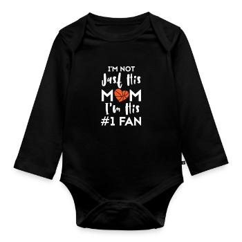Basketball Basketball Basketball Team - Organic Longsleeve Baby Bodysuit - black - Front
