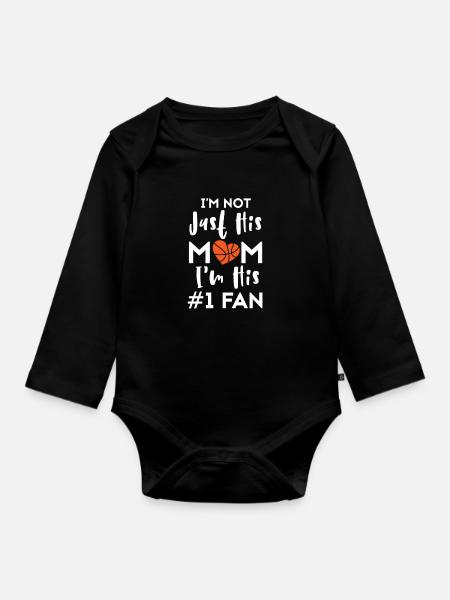 Basketball Basketball Basketball Team - Organic Longsleeve Baby Bodysuit - black