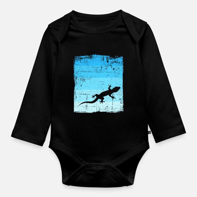 GECKO - Body Bébé bio manches longues - noir