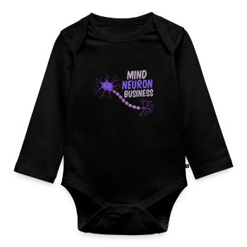 Neuroscience Teacher Psychology Professor - Organic Longsleeve Baby Bodysuit - black - Front