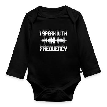 Funk Amateur Funker Funken Radio Hobby Geschenk - Baby Bio-Langarm-Body - Schwarz - Vorne