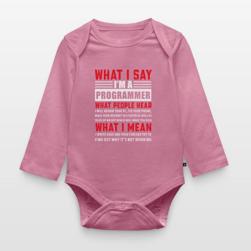Funny Programming Coding Programmer Gift Organic Longsleeve Baby Bodysuit