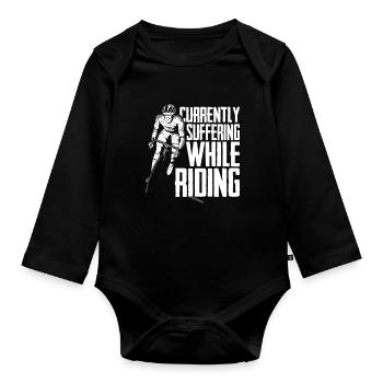 Road Bike Bicycle Road Cyclist Cycling Cyclist - Organic Longsleeve Baby Bodysuit - black - Front