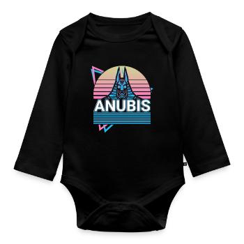 Anubis Egyptian God Egypt Gift - Organic Longsleeve Baby Bodysuit - black - Front
