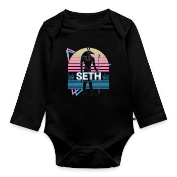 Seth Egyptian God Egypt Gift - Organic Longsleeve Baby Bodysuit - black - Front