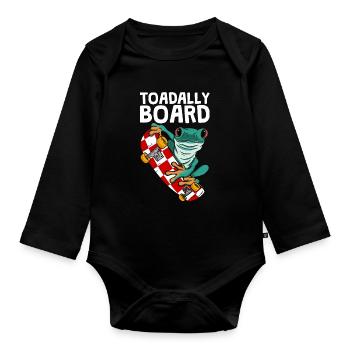 Frog Skateboarding Skateboard Toadally Board - Body Bébé bio manches longues - noir - Devant