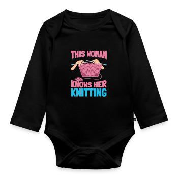 Tricoter - Body Bébé bio manches longues - noir - Devant