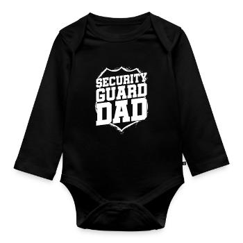 Security Security Guard Security Service - Organic Longsleeve Baby Bodysuit - black - Front