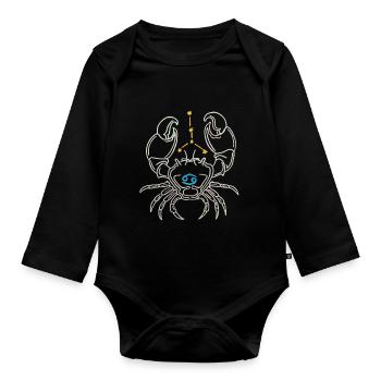 Krebs - Baby Bio-Langarm-Body - Schwarz - Vorne