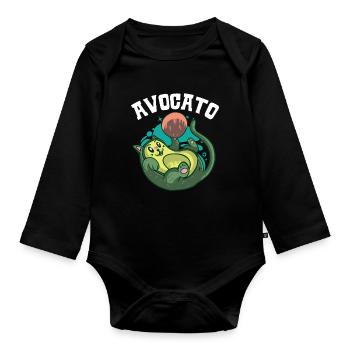 Avocato Avocado Lover Guac Guacamole Keto Ka - Organic Longsleeve Baby Bodysuit - black - Front
