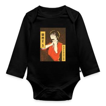 Emo Anime Boy Vaporwave Esthétiquement étouffé Ge - Body Bébé bio manches longues - noir - Devant