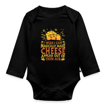 Fromage - Body Bébé bio manches longues - noir - Devant